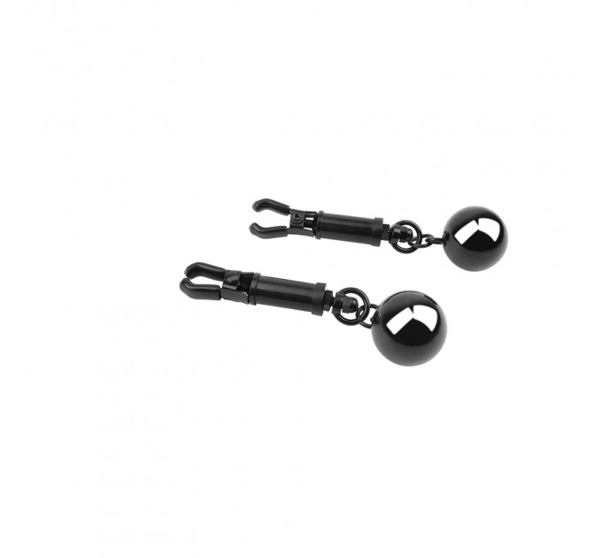 Зажимы для сосков Chisa Sins Inquisition Playful Weighted Nipple Clamps с грузиками, черные