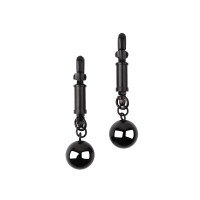 Затискачі для сосків Chisa Sins Inquisition Playful Weighted Nipple Clamps з грузиками, чорні