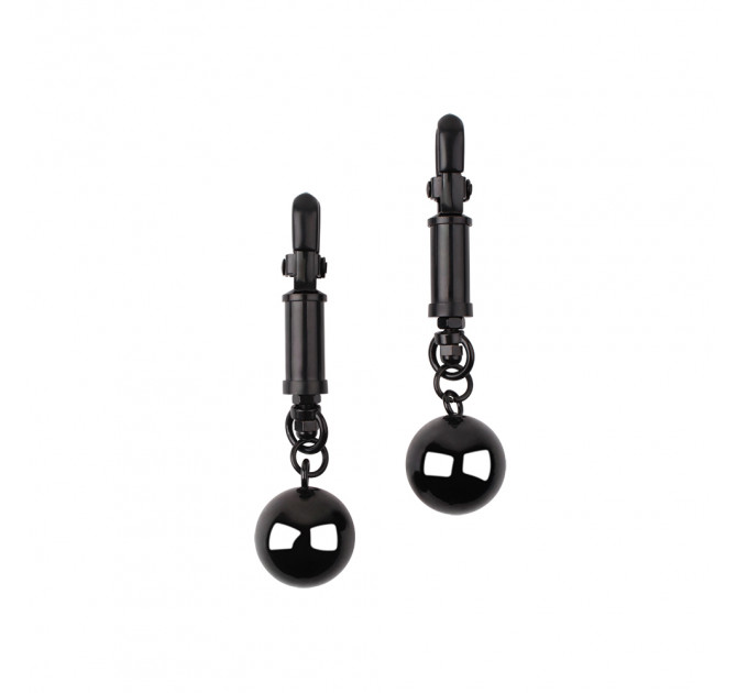 Зажимы для сосков Chisa Sins Inquisition Playful Weighted Nipple Clamps с грузиками, черные