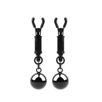 Затискачі для сосків Chisa Sins Inquisition Playful Weighted Nipple Clamps з грузиками, чорні