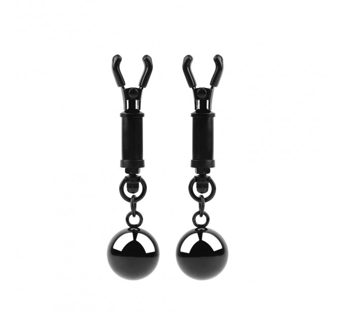 Зажимы для сосков Chisa Sins Inquisition Playful Weighted Nipple Clamps с грузиками, черные