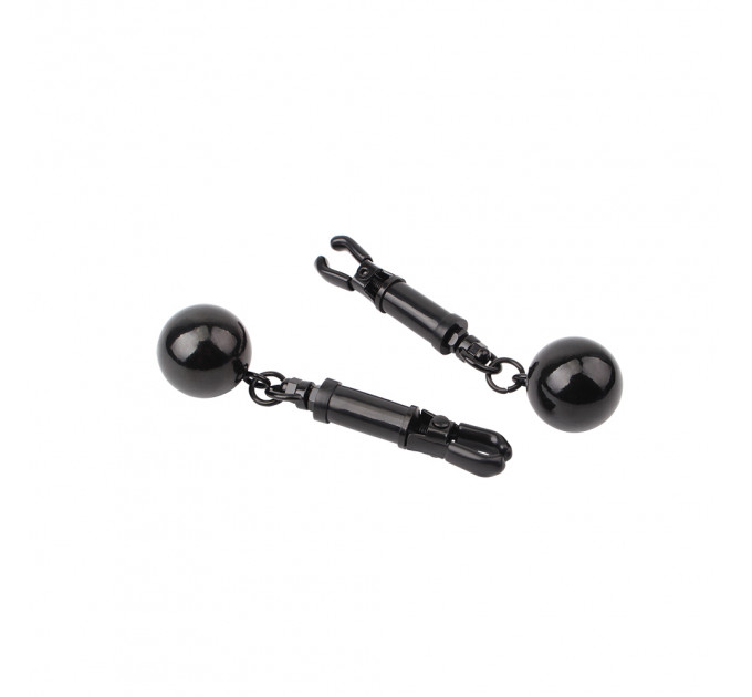 Зажимы для сосков Chisa Sins Inquisition Playful Weighted Nipple Clamps с грузиками, черные