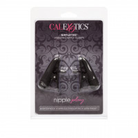 Затискачі на соски з вібрацією California Exotic Novelties, чорні, 7 см