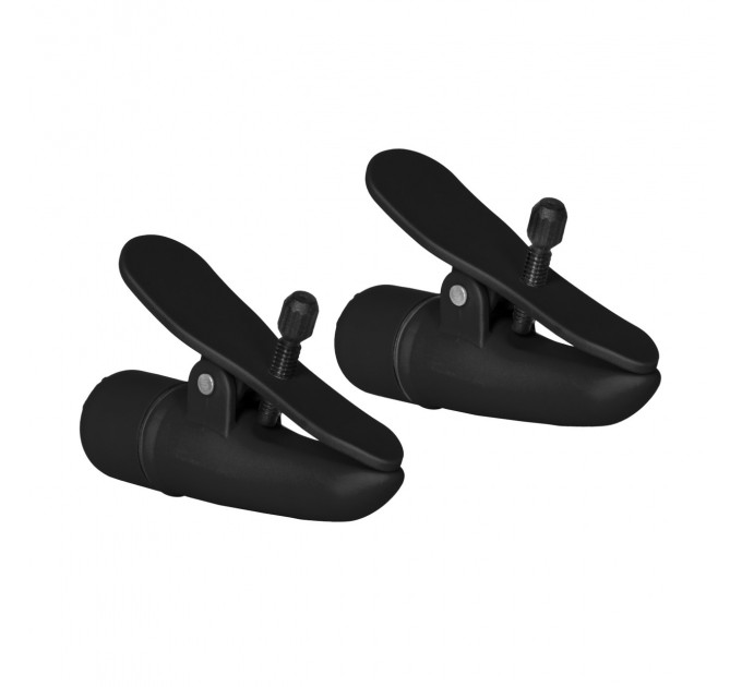 Зажимы на соски с вибрацией California Exotic Novelties, черные, 7 см