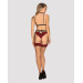 Комплект кружевной с поясом для чулок Obsessive Sugestina 3-pcs set L/XL