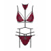 Комплект кружевной с поясом для чулок Obsessive Sugestina 3-pcs set L/XL