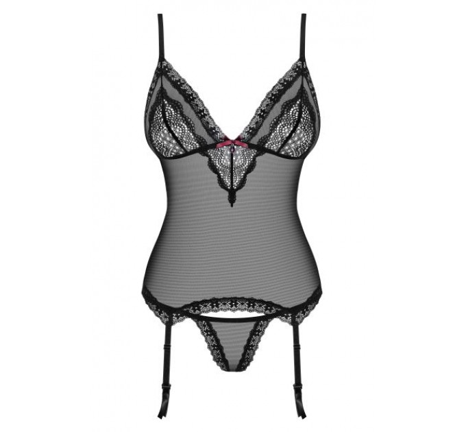 Корсет Obsessive 820-COR-1 corset & panties L/XL