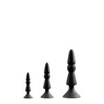 Набор анальных плагов MENZSTUFF 3-PIECE ANAL CONE SET BLACK