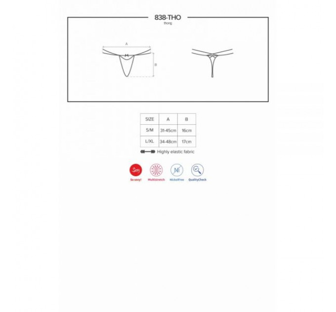 Стринги Obsessive 838-THO-3 thong red L/XL