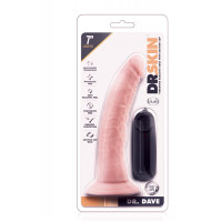 Вібратор Dr. Skin 7 Inch Realistic Vibrating Dildo with Suction Cup Vanilla