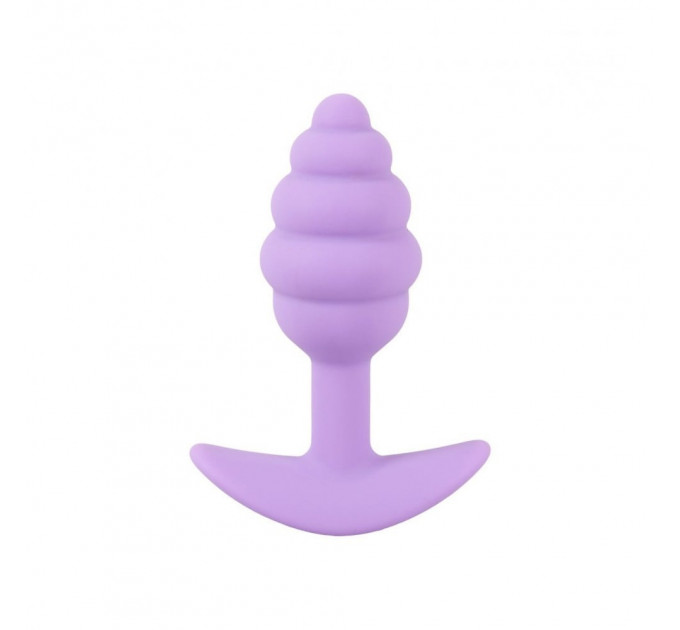 Анальная пробка рельефная Cuties Plugs, фиолетовая