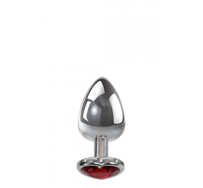 Анальний корок з каменем A&E RED HEART GEM ANAL PLUG SMALL