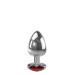 Анальний корок з каменем A&E RED HEART GEM ANAL PLUG SMALL