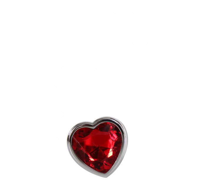 Анальний корок з каменем A&E RED HEART GEM ANAL PLUG SMALL