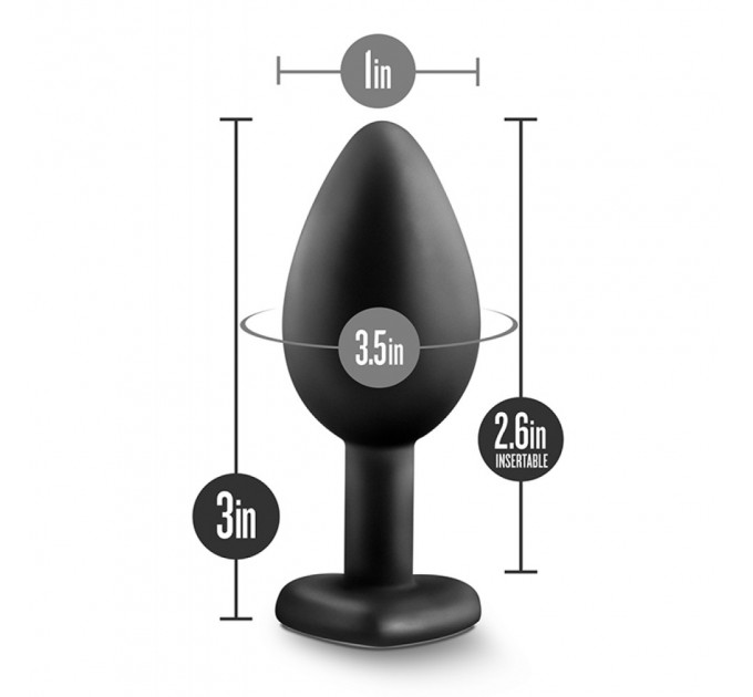 Анальна пробка з каменем Blush TEMPTASIA BLING PLUG SMALL BLACK