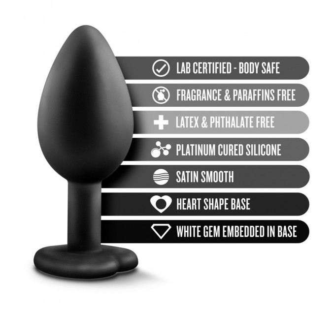 Анальна пробка з каменем Blush TEMPTASIA BLING PLUG SMALL BLACK