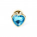 Анальная пробка S с голубым камнем Boss of toys Jewellery