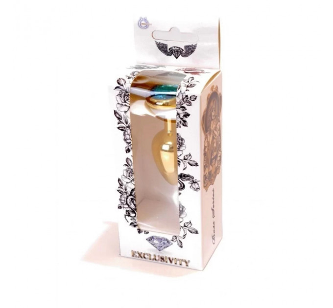 Анальная пробка S с голубым камнем Boss of toys Jewellery