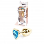 Анальная пробка S с голубым камнем Boss of toys Jewellery