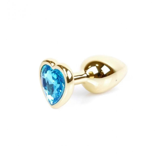 Анальная пробка S с голубым камнем Boss of toys Jewellery