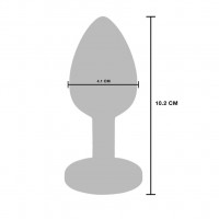 Анальна пробка з вібрацією ToyJoy The Glider, металева, срібна, Large