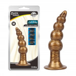 Анальная пробка елочка Chisa Dark Muscle Cdt Bisley Gold на присоске