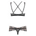Боди кружевное Obsessive 873-SEA-1 с узорами, черный, S/M
