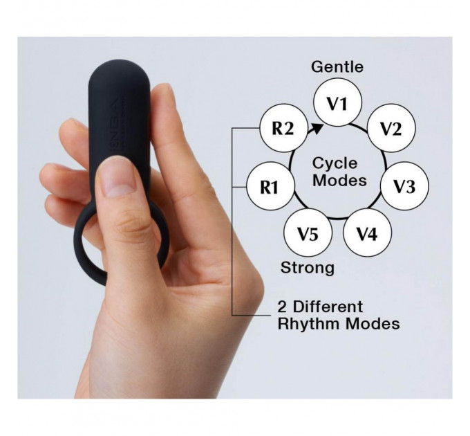 Кільце ерекційне TENGA-SVR SMART VIBE RING Чорне