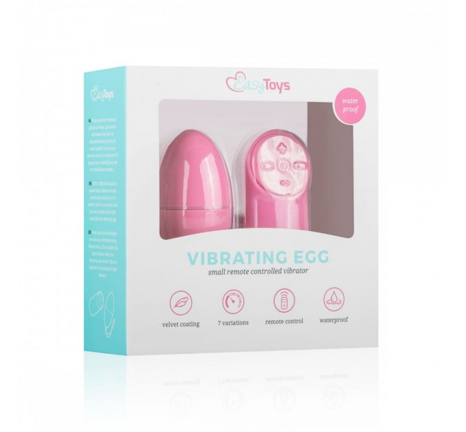 Виброяйцо с пультом Easytoys Remote Control Vibrating Egg, розовое