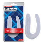 Фаллоимитатор двойной Chisa Hi-Rubber 13 Inch Dildo, прозрачный