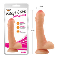Фаллоимитатор с закрытой головкой Chisa Keep Love на присоске, телесный