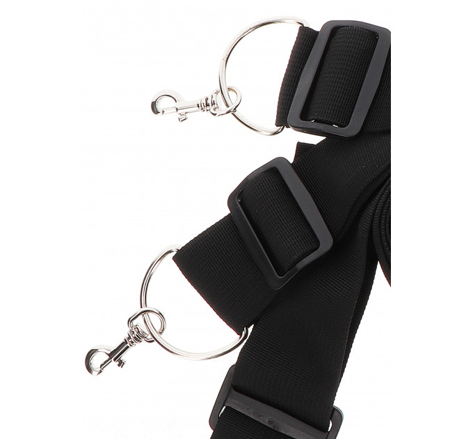 Фиксаторы на кровать с карабинами. черные Bed Restraints Taboom