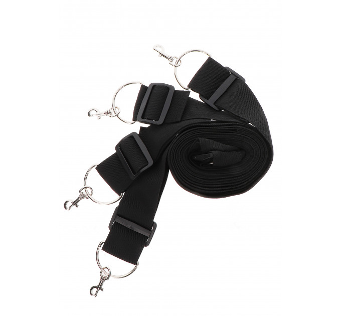 Фиксаторы на кровать с карабинами. черные Bed Restraints Taboom