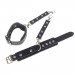 Гартеры с наручниками Star Night Sexy Bondage из экокожи, черные, One Size