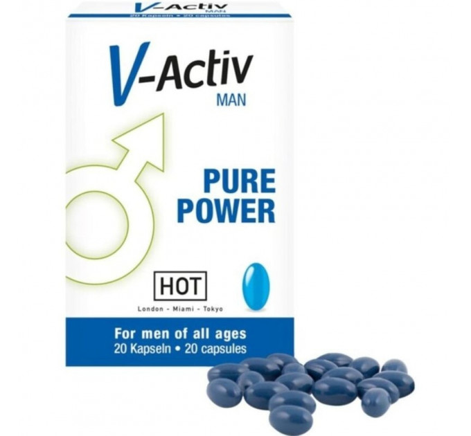 Капсулы для потенции HOT V-Activ Caps for men (цена за упаковку, 20 таблеток)