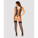 Комплект Obsessive Meshlove корсет и стринги S/M