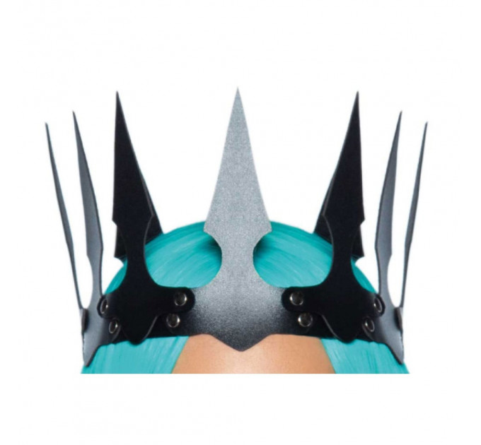 Корона с острыми зубцами Leg Avenu Faux leather spiked crown O/S
