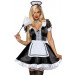 Костюм горничной FRENCH MAID Leg Avenue, 3 предмета, черно-белый M