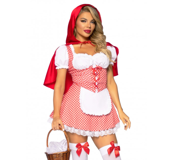 Костюм Красной Шапочки М Leg Avenue Fairytale Miss Red, 2 предмета, красный