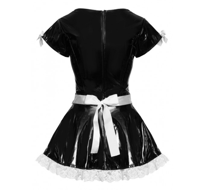 Костюм секси горничной Black Level Vinyl Maid's Dress, S, черное