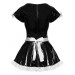 Костюм секси горничной Black Level Vinyl Maid's Dress, S, черное