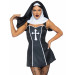 Костюм монашки Leg Avenue, XS, Naughty Nun 2 предмета, черный