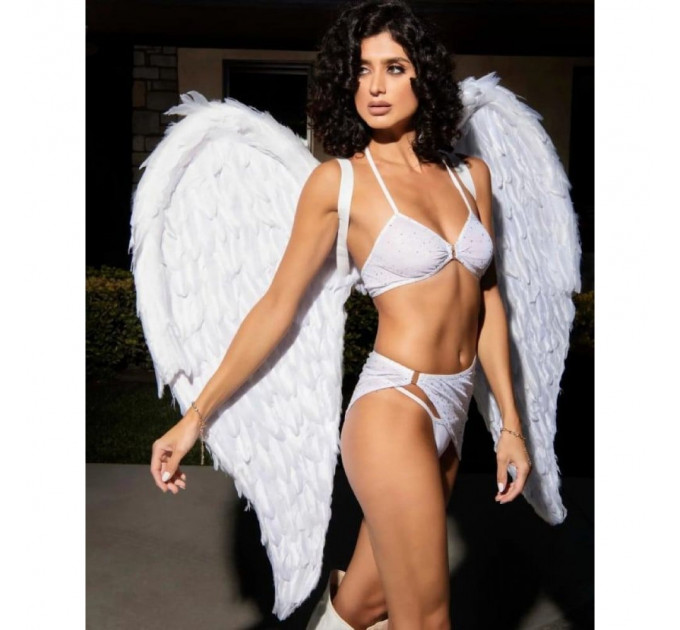 Крылья ангела из перьев Leg Avenue White Feather Wings - Hvit