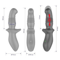 Масажер простати з фрикціями та ротацією Nexus Thrust Anal чорний, 20.4 х 3.9 см