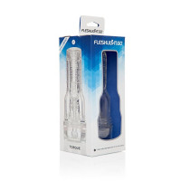 Мастурбатор у колбі з внутрішнім рельєфом Fleshlight GO Torque Ice, прозорий