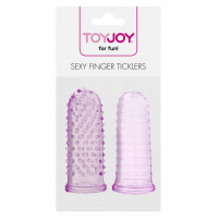 Набір рельєфних насадок на палець Sexy finger фіолетовий, 7 х 3 см