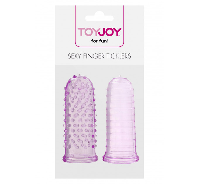 Набір рельєфних насадок на палець Sexy finger фіолетовий, 7 х 3 см