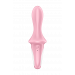 Надувной анальный смарт вибратор SATISFYER AIR PUMP BOOTY 5 CONNECT APP RED