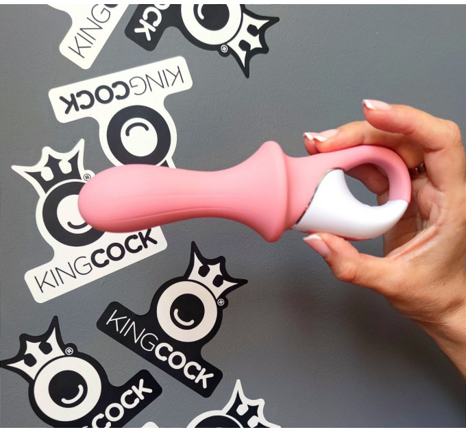 Надувной анальный смарт вибратор SATISFYER AIR PUMP BOOTY 5 CONNECT APP RED