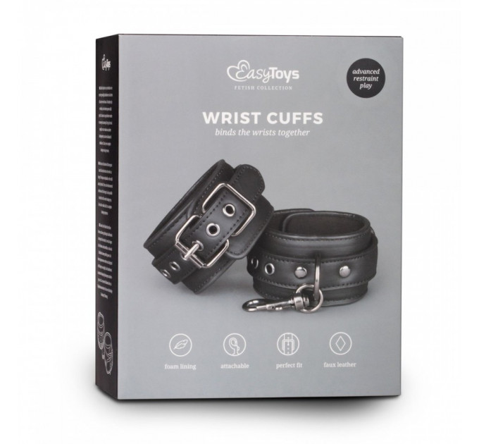 Наручники Easy Toys Faux Leather Handcuffs, черные